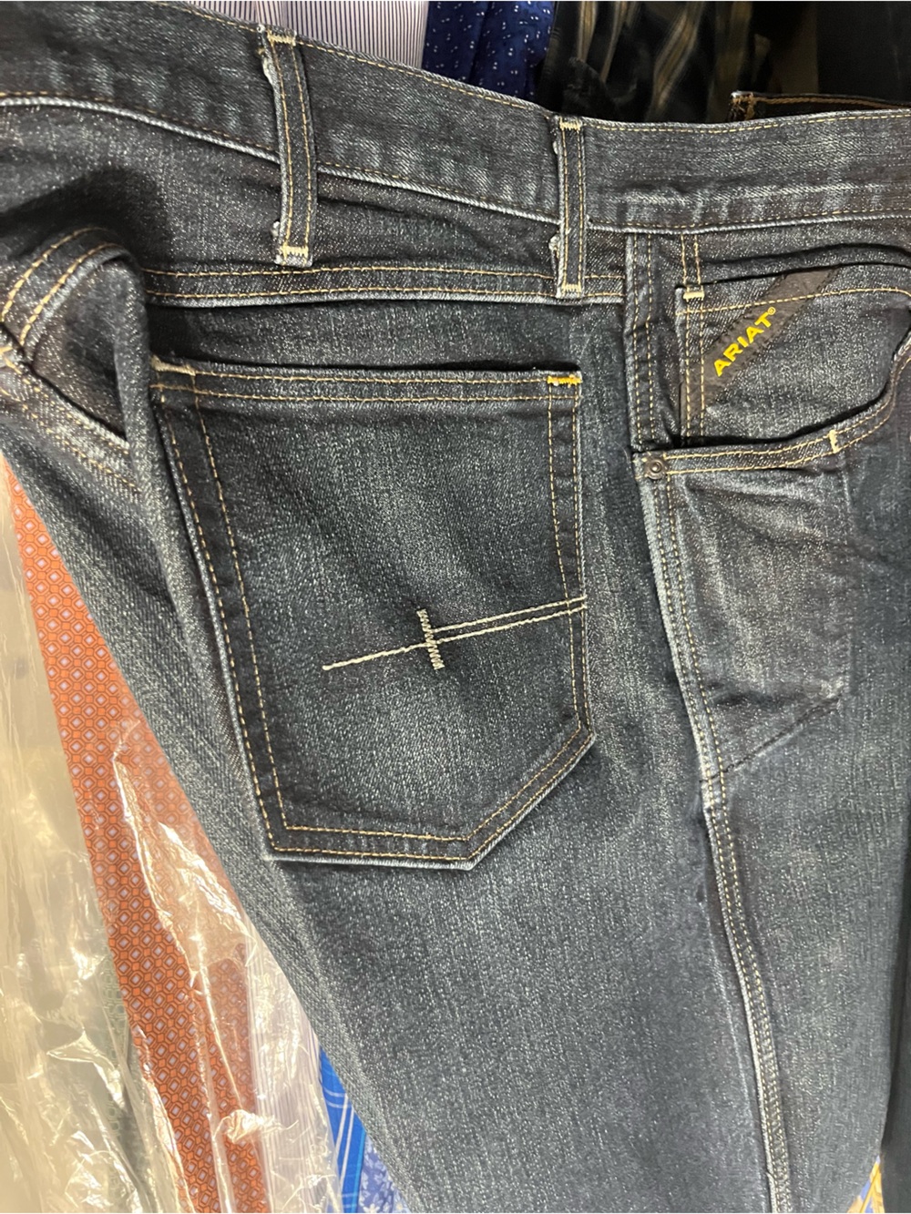 Ariat Men's 36x32 M5 Indigo Straight Leg Jeans worn once